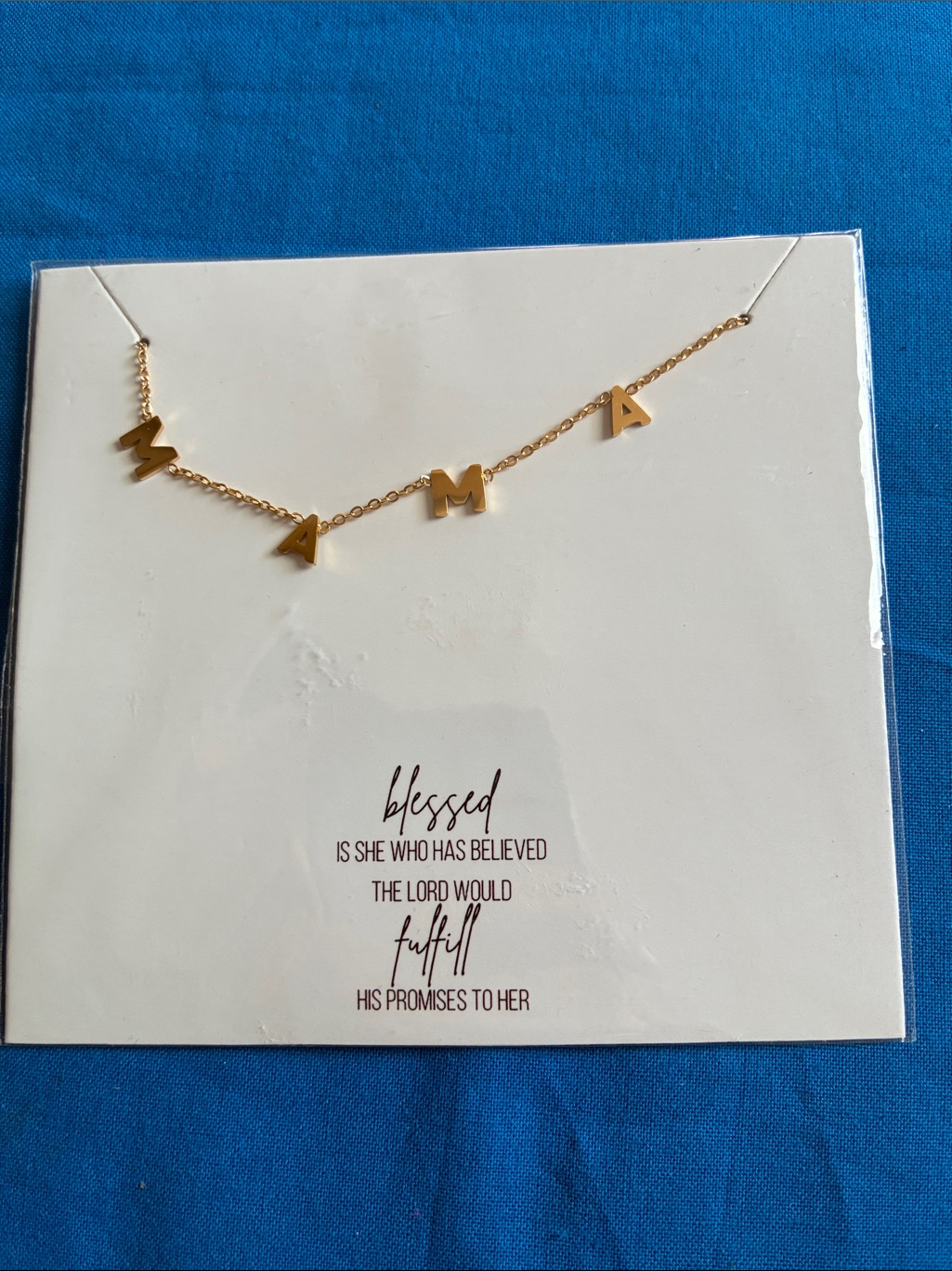 Gold Letter Mama Necklace  Personalized Womens Jewelry